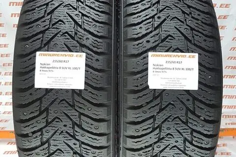 Used studded tire 215/60R17 Nokian Hakkapeliitta 8 SUV XL 100/T