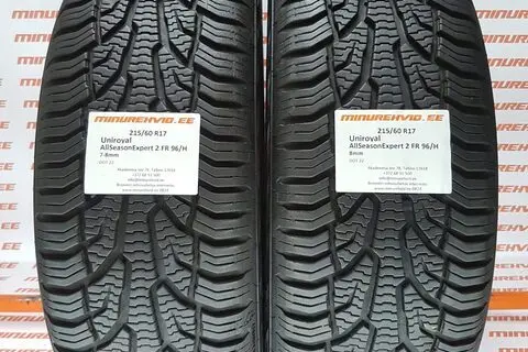 Подержанный нешипованная шина 215/60R17 Uniroyal AllSeasonExpert 2 FR 96/H