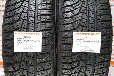 Kasutatud lamellrehv 215/65R17 Hankook Winter I Cept EVO 2 SUV 99/V