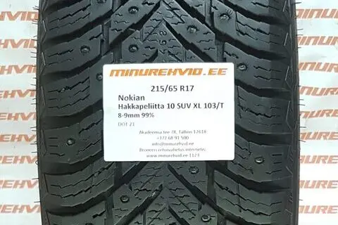 Used studded tire 215/65R17 Nokian Hakkapeliitta 10 SUV XL 103/T