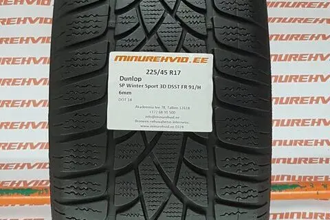 Kasutatud lamellrehv 225/45R17 Dunlop SP Winter Sport 3D DSST FR 91/H