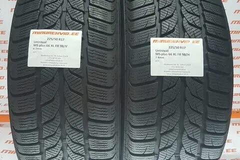 Подержанный нешипованная шина 225/50R17 Uniroyal MS plus 66 XL FR 98/V