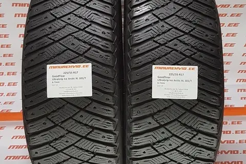 Used studded tire 225/55R17 GoodYear UltraGrip Ice Arctic XL 101/T.
