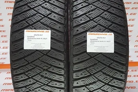 Used studded tire 225/55R17 GoodYear UltraGrip Ice Arctic XL 101/T