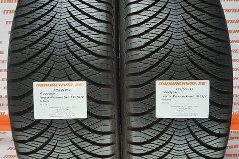 Подержанный нешипованная шина 225/55R17 GoodYear Vector 4Seasons Gen-2 FR 97/V