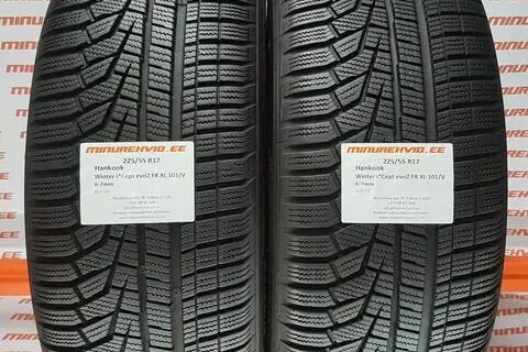 Подержанный нешипованная шина 225/55R17 Hankook Winter i*Cept Evo 2 FR XL 101/V