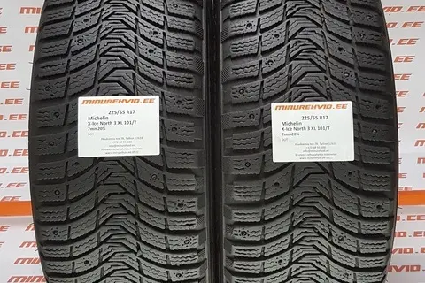Used studded tire 225/55R17 Michelin X-Ice North 3 XL 101/T.
