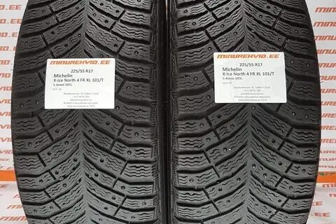 Used studded tire 225/55R17 Michelin X-Ice North 4 FR XL 101/T