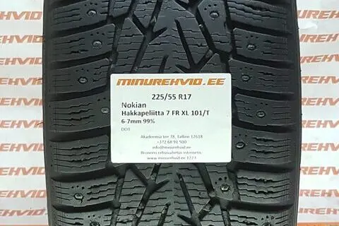Used studded tire 225/55R17 Nokian Hakkapeliitta 7 FR XL 101/T