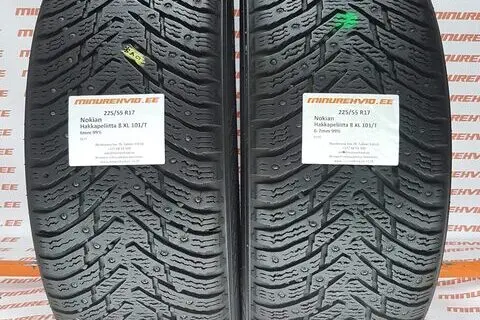 Used studded tire 225/55R17 Nokian Hakkapeliitta 8 XL 101/T