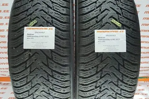 Used studded tire 225/55R17 Nokian Hakkapeliitta 8 FRT 97/T-