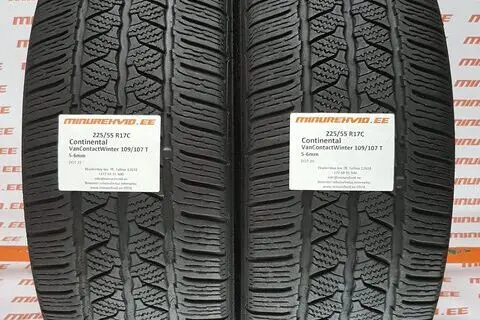 Подержанный нешипованная шина 225/55R17 Continental VanContactWinter 109/107 T