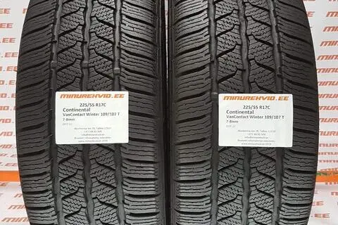 Подержанный нешипованная шина 225/55R17 Continental VanContact Winter 109/107 T