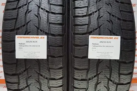 Подержанный нешипованная шина 225/55R17 Nokian Hakkapeliitta CR3 109/107 R.