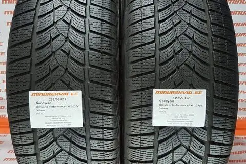 Подержанный нешипованная шина 235/55R17 GoodYear UltraGrip Performance+ XL 103/V