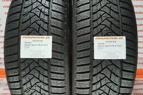 Kasutatud lamellrehv 225/45R18 Dunlop Winter Sport 5 FR XL 95/V