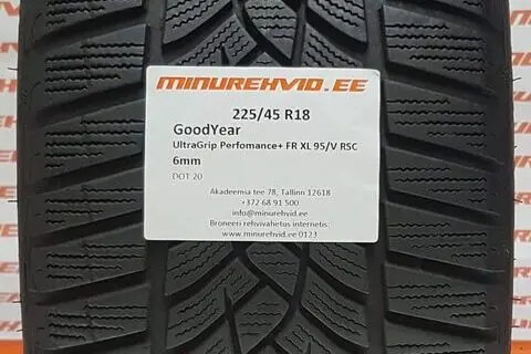 Kasutatud lamellrehv 225/45R18 GoodYear UltraGrip Perfomance+ FR XL 95/V RSC