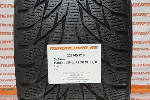 Kasutatud lamellrehv 225/45R18 Nokian Hakkapeliitta R2 FR XL 95/R