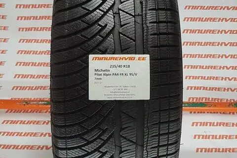 Подержанный нешипованная шина 235/40R18 Michelin Pilot Alpin PA4 FR XL 95/V/