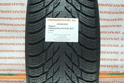 Подержанный нешипованная шина 235/40R18 Nokian Hakkapeliitta R3 FR XL 95/T