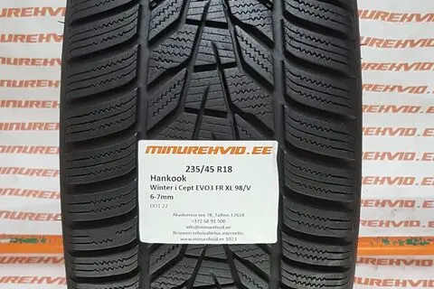 Подержанный нешипованная шина 235/45R18 Hankook Winter i Cept Evo 3 FR XL 98/V