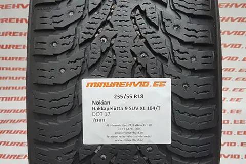 Kasutatud naastrehv 235/55R18 Nokian Hakkapeliitta 9 SUV XL 104/T