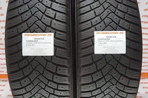Kasutatud naastrehv 235/60R18 Continental IceContact 3 FR XL 107/T ContiFlexStud