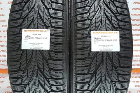 Подержанный нешипованная шина 235/60R18 Nokian Hakkapeliitta R2 SUV XL 107/R