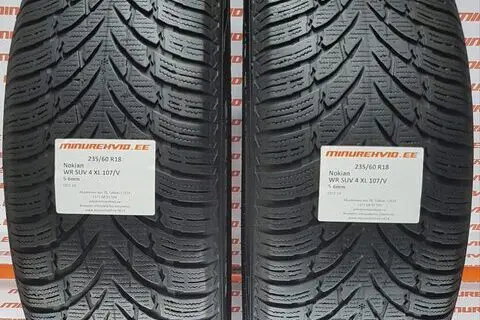 Подержанный нешипованная шина 235/60R18 Nokian WR SUV 4 XL 107/V