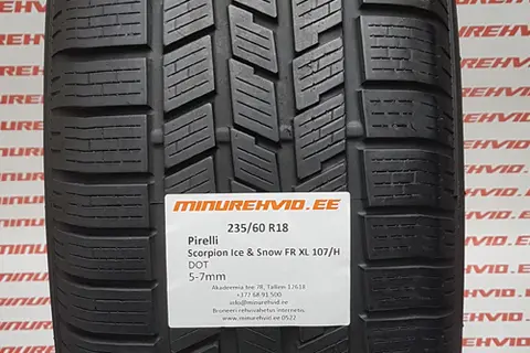 Подержанный нешипованная шина 235/60R18 Pirelli Scorpion Ice & Snow FR XL 107/H