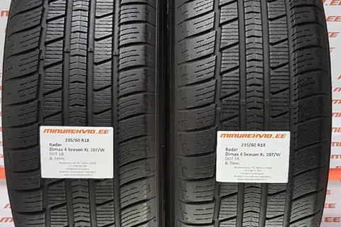 Подержанный нешипованная шина 235/60R18 Radar Dimax 4 Season XL 107/W