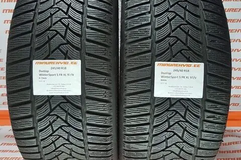 Подержанный нешипованная шина 245/40R18 Dunlop WinterSport 5 FR XL 97/V
