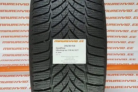 Подержанный нешипованная шина 245/40R18 GoodYear UltraGrip Ice 2 FR XL 97/T