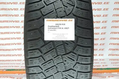 Kasutatud naastrehv 245/45R18 Continental IceContact 2 FR XL 100/T