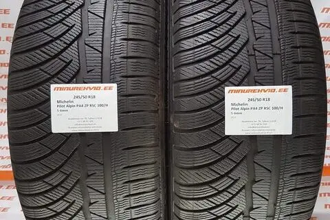 Подержанный нешипованная шина 245/50R18 Michelin Pilot Alpin PA4 ZP RSC 100/H