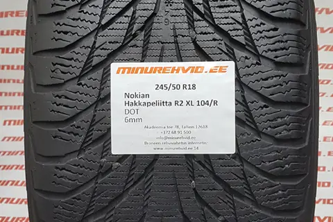 Подержанный нешипованная шина 245/50R18 Nokian Hakkapeliitta R2 XL 104/R
