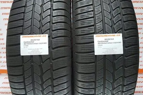 Подержанный нешипованная шина 265/60R18 Continental 4X4 WinterContact 110/H MO