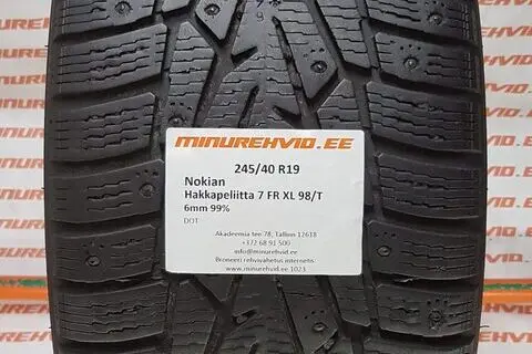 Kasutatud naastrehv 245/40R19 Nokian Hakkapeliitta 7 FR XL 98/T