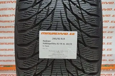 Kasutatud lamellrehv 245/45R19 Nokian Hakkapeliitta R2 FR XL 102/R