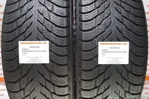 Kasutatud lamellrehv 245/50R19 Nokian Hakkapeliitta R3 SUV XL 105/R