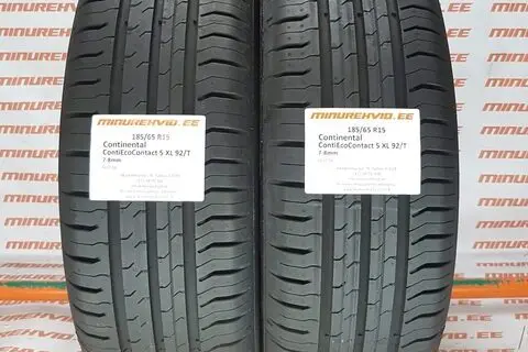Подержанный летняя шина 185/65R15 Continental ContiEcoContact 5 XL 92/T