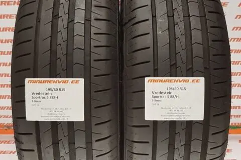 Kasutatud suverehv 195/60R15 Vredestein Sportrac 5 88/H/