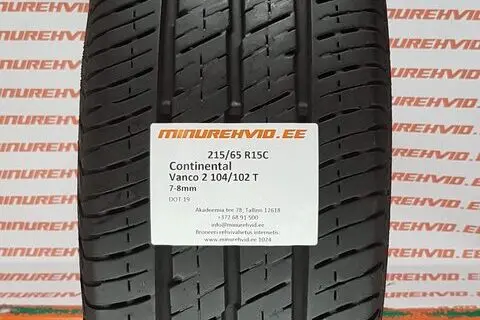 Kasutatud suverehv 215/65R15 Continental Vanco 2 104/102 T