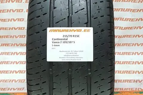 Kasutatud suverehv 215/70R15 Continental Vanco 2 109/107 S