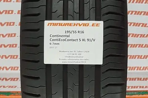 Kasutatud suverehv 195/55R16 Continental ContiEcoContact 5 XL 91/V
