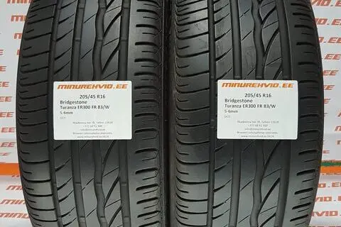 Kasutatud suverehv 205/45R16 Bridgestone Turanza ER300 FR 83/W