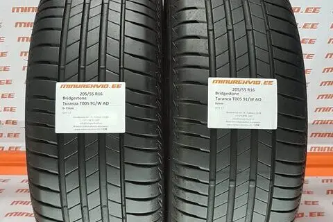 Kasutatud suverehv 205/55R16 Bridgestone Turanza T005 91/W AO