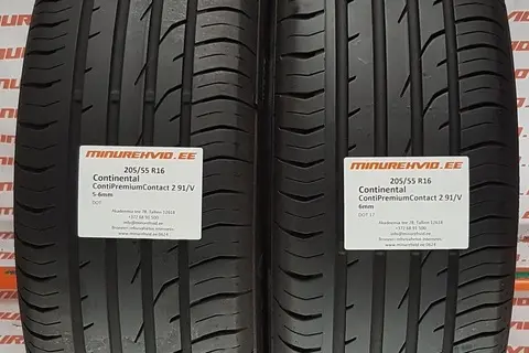 Used summer tire 205/55R16 Continental ContiPremiumContact 2 91/V