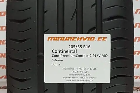 Used summer tire 205/55R16 Continental ContiPremiumContact 2 91/V MO