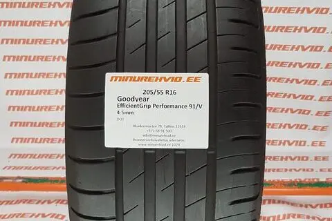 Used summer tire 205/55R16 GoodYear EfficientGrip Performance 91/V
